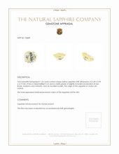 1.26 Ct. Yellow Sapphire from Ceylon (Sri Lanka) Appraisal