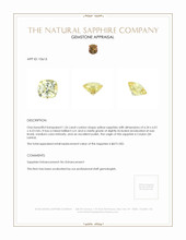 1.26 Ct. Yellow Sapphire from Ceylon (Sri Lanka) Appraisal