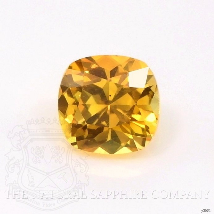 0.61 Ct. Orangish Yellow Sapphire from Ceylon (Sri Lanka)