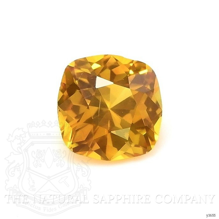 0.55 Ct. Orangish Yellow Sapphire from Ceylon (Sri Lanka)