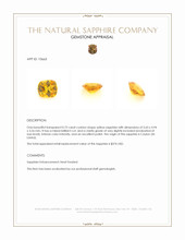 0.72 Ct. Yellow Sapphire from Ceylon (Sri Lanka) Appraisal