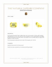 8.06 Ct. Yellow Sapphire from Ceylon (Sri Lanka) Appraisal