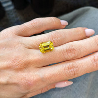 8.06 Ct. Yellow Sapphire from Ceylon (Sri Lanka) Life Style