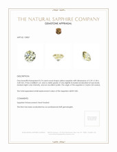 0.74 Ct. Yellow Sapphire from Ceylon (Sri Lanka) Appraisal