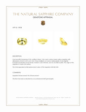 2.04 Ct. Yellow Sapphire from Ceylon (Sri Lanka) Appraisal