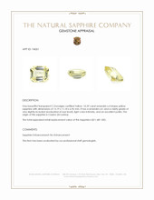 10.39 Ct. Yellow Sapphire from Ceylon (Sri Lanka) Appraisal