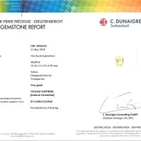 10.39 Ct. Yellow Sapphire from Ceylon (Sri Lanka) Scan Report