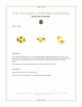 1.89 Ct. Yellow Sapphire from Ceylon (Sri Lanka) Appraisal