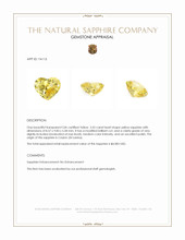 3.55 Ct. Yellow Sapphire from Ceylon (Sri Lanka) Appraisal