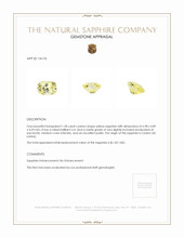 1.28 Ct. Yellow Sapphire from Ceylon (Sri Lanka) Appraisal