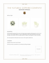 0.94 Ct. Green Sapphire from Ceylon (Sri Lanka) Appraisal