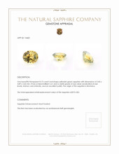 0.75 Ct. Yellowish Green Sapphire from Montana Appraisal