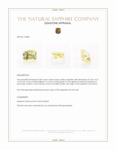 0.86 Ct. Yellow Sapphire from Montana Appraisal