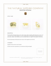 0.86 Ct. Yellow Sapphire from Montana Appraisal