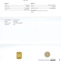 7.62 Ct. Orangish Yellow Sapphire from Ceylon (Sri Lanka) Scan Report