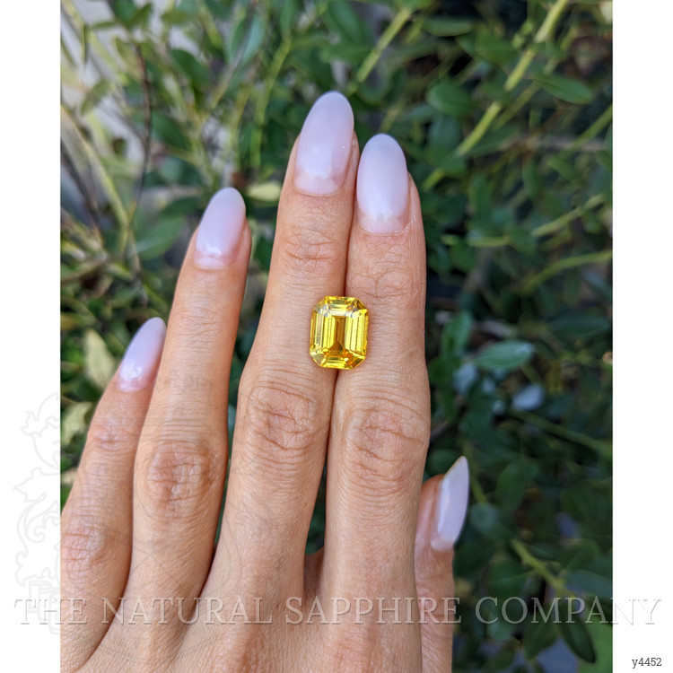7.62 Ct. Orangish Yellow Sapphire from Ceylon (Sri Lanka)