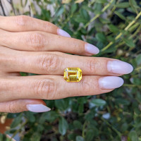 7.62 Ct. Orangish Yellow Sapphire from Ceylon (Sri Lanka) Life Style
