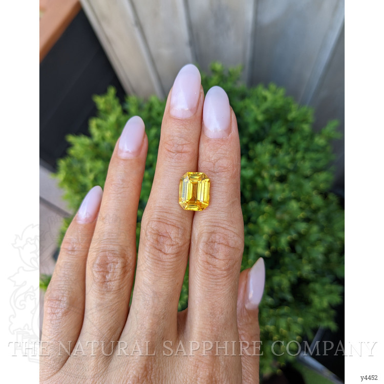 7.62 Ct. Orangish Yellow Sapphire from Ceylon (Sri Lanka)