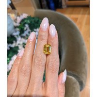 7.62 Ct. Orangish Yellow Sapphire from Ceylon (Sri Lanka) Life Style
