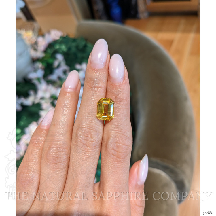 7.62 Ct. Orangish Yellow Sapphire from Ceylon (Sri Lanka)