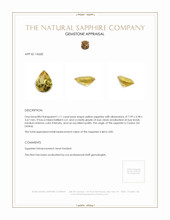 1.11 Ct. Yellow Sapphire from Ceylon (Sri Lanka) Appraisal