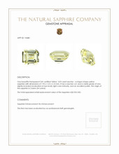 3.03 Ct. Yellow Sapphire from Ceylon (Sri Lanka) Appraisal