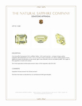 3.03 Ct. Yellow Sapphire from Ceylon (Sri Lanka) Appraisal
