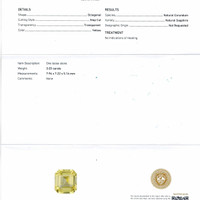 3.03 Ct. Yellow Sapphire from Ceylon (Sri Lanka) Scan Report