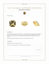 2.05 Ct. Yellow Sapphire from Ceylon (Sri Lanka) Appraisal