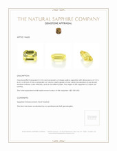 2.10 Ct. Yellow Sapphire from Ceylon (Sri Lanka) Appraisal