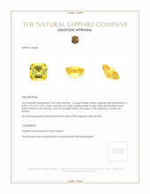 3.04 Ct. Yellow Sapphire from Ceylon (Sri Lanka) Appraisal