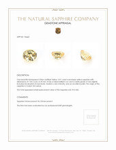 2.01 Ct. Yellow Sapphire from Ceylon (Sri Lanka) Appraisal