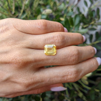 6.10 Ct. Yellow Sapphire from Ceylon (Sri Lanka) Life Style