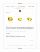 1.03 Ct. Yellow Sapphire from Ceylon (Sri Lanka) Appraisal