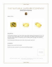 1.06 Ct. Yellow Sapphire from Ceylon (Sri Lanka) Appraisal