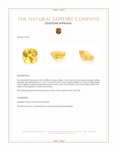 10.02 Ct. Orangish Yellow Sapphire from Ceylon (Sri Lanka) Appraisal