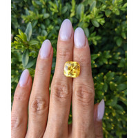 10.02 Ct. Orangish Yellow Sapphire from Ceylon (Sri Lanka) Life Style