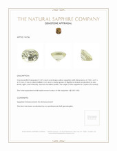 1.87 Ct. Yellow Sapphire from Ceylon (Sri Lanka) Appraisal