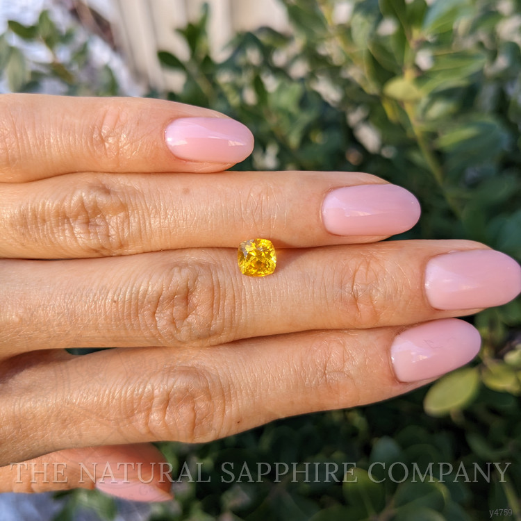1.31 Ct. Orangish Yellow Sapphire from Ceylon (Sri Lanka)