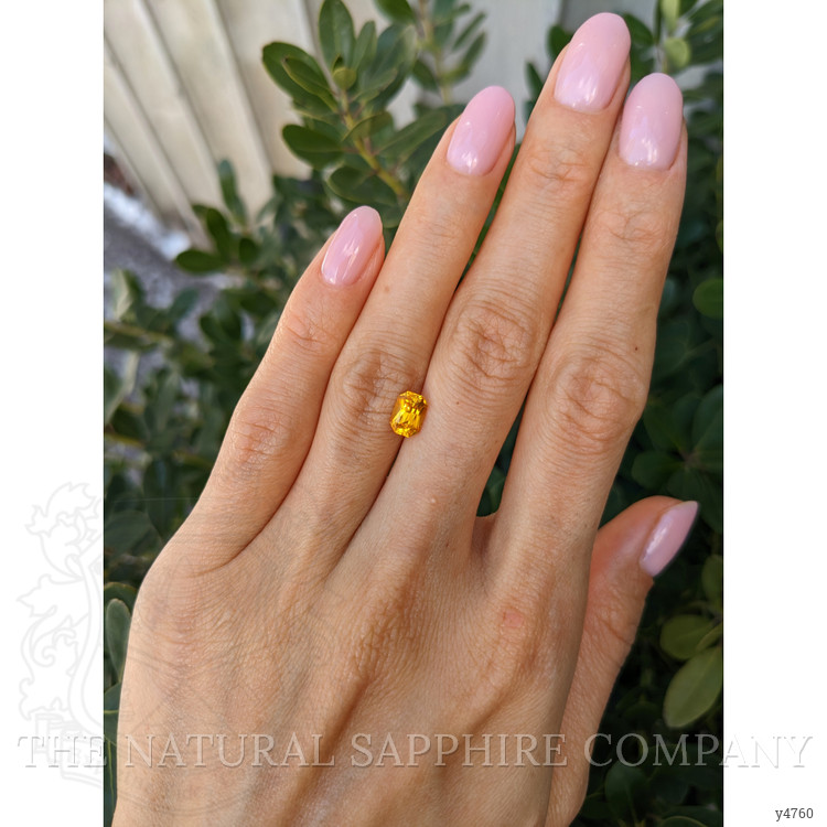 1.31 Ct. Orangish Yellow Sapphire from Ceylon (Sri Lanka)