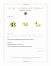 1.36 Ct. Yellow Sapphire from Ceylon (Sri Lanka) Appraisal