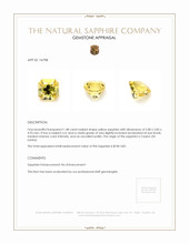 1.48 Ct. Yellow Sapphire from Ceylon (Sri Lanka) Appraisal