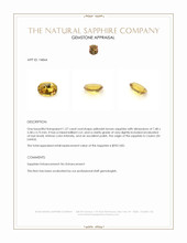 1.27 Ct. Yellowish Brown Sapphire from Ceylon (Sri Lanka) Appraisal