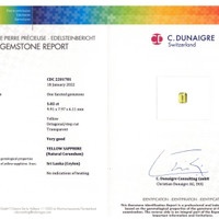 5.02 Ct. Yellow Sapphire from Ceylon (Sri Lanka) Scan Report