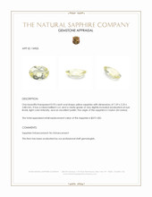 0.93 Ct. Yellow Sapphire from Ceylon (Sri Lanka) Appraisal