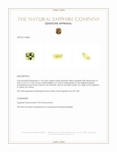 1.34 Ct. Greenish Yellow Sapphire from Ceylon (Sri Lanka) Appraisal