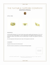 1.42 Ct. Yellow Sapphire from Ceylon (Sri Lanka) Appraisal