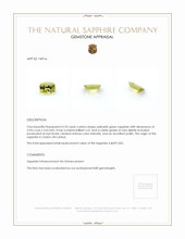 0.70 Ct. Yellowish Green Sapphire from Ceylon (Sri Lanka) Appraisal