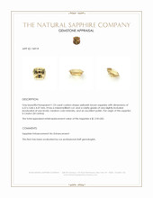 1.23 Ct. Yellowish Brown Sapphire from Ceylon (Sri Lanka) Appraisal