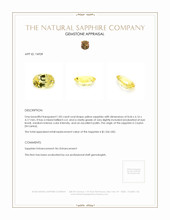 1.83 Ct. Yellow Sapphire from Ceylon (Sri Lanka) Appraisal